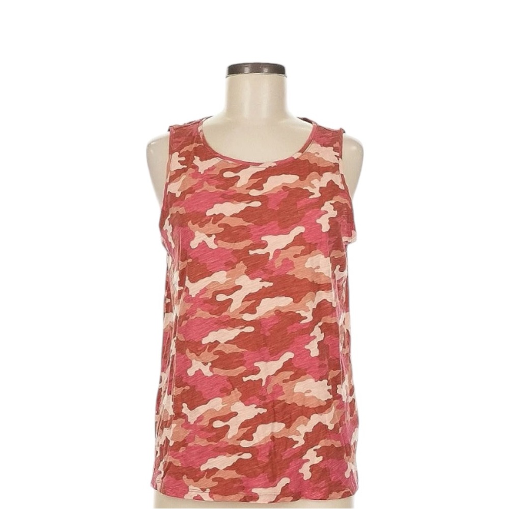 Old Navy Pink Camo Tank 100% Cotton Relaxed Fit Small NWT